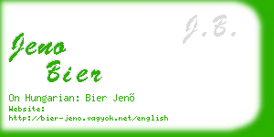 jeno bier business card
